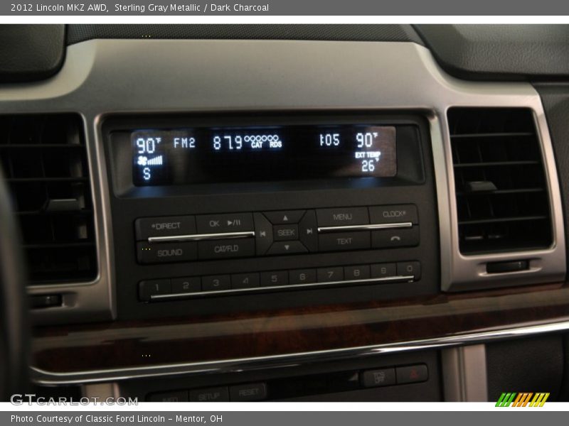 Sterling Gray Metallic / Dark Charcoal 2012 Lincoln MKZ AWD