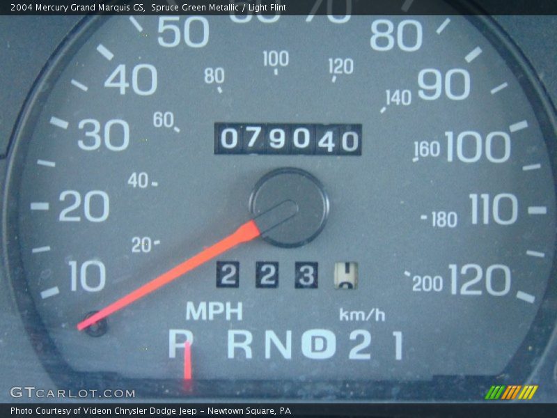 Spruce Green Metallic / Light Flint 2004 Mercury Grand Marquis GS