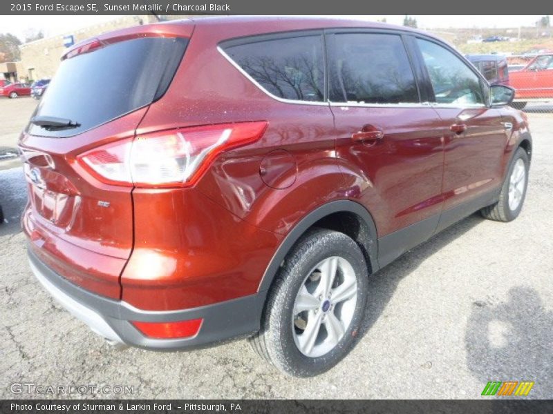 Sunset Metallic / Charcoal Black 2015 Ford Escape SE