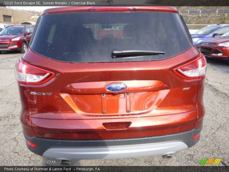 Sunset Metallic / Charcoal Black 2015 Ford Escape SE