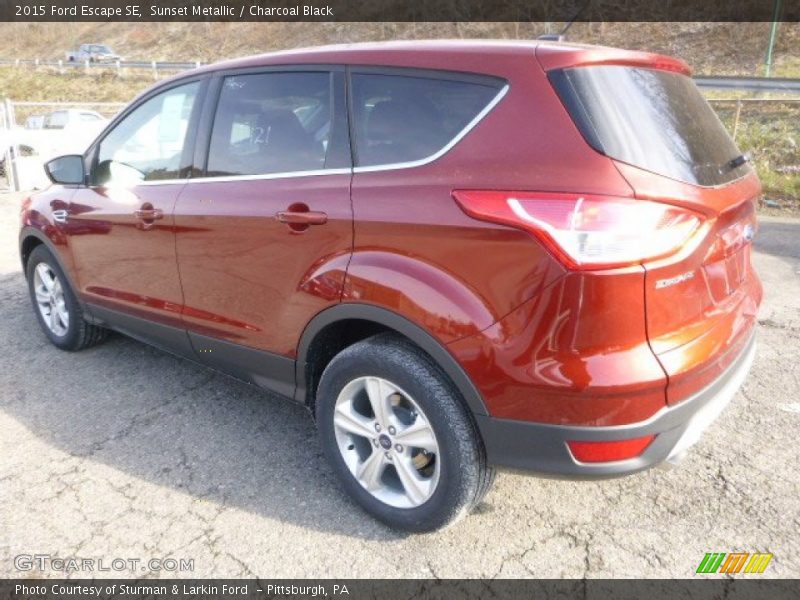 Sunset Metallic / Charcoal Black 2015 Ford Escape SE
