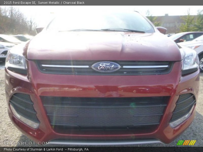 Sunset Metallic / Charcoal Black 2015 Ford Escape SE
