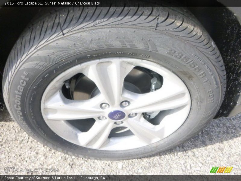 Sunset Metallic / Charcoal Black 2015 Ford Escape SE