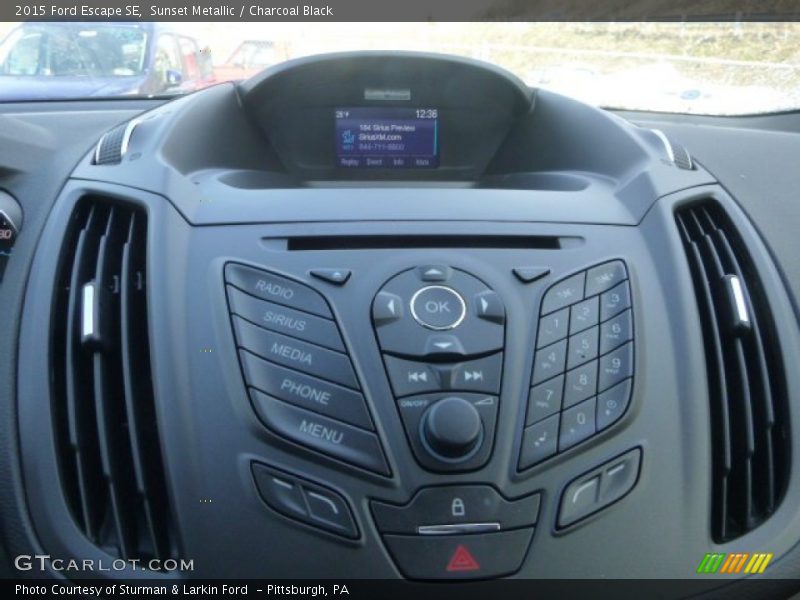 Sunset Metallic / Charcoal Black 2015 Ford Escape SE