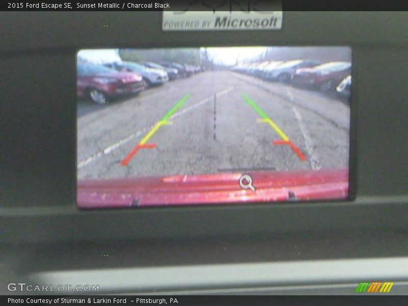 Sunset Metallic / Charcoal Black 2015 Ford Escape SE