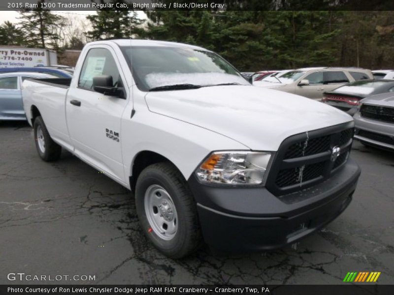 Bright White / Black/Diesel Gray 2015 Ram 1500 Tradesman Regular Cab