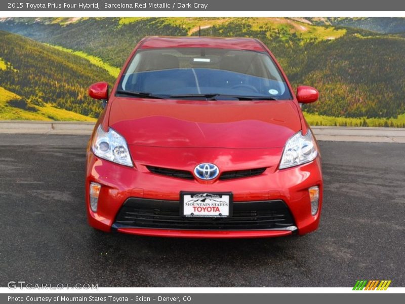 Barcelona Red Metallic / Dark Gray 2015 Toyota Prius Four Hybrid