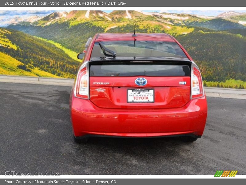 Barcelona Red Metallic / Dark Gray 2015 Toyota Prius Four Hybrid