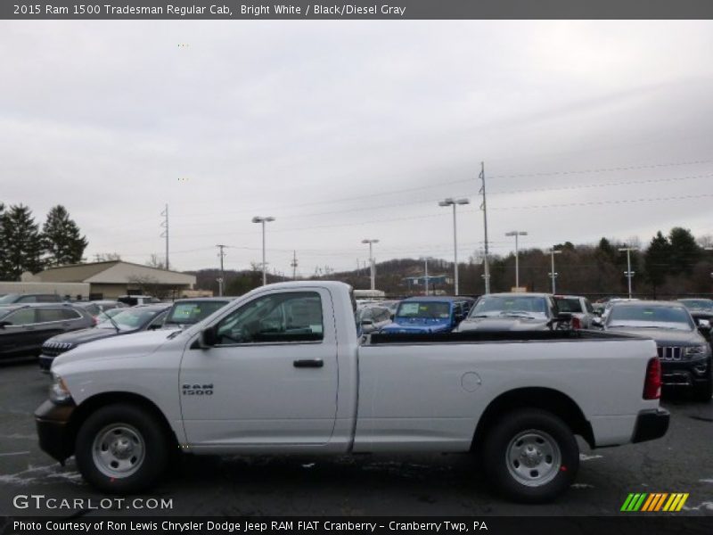 Bright White / Black/Diesel Gray 2015 Ram 1500 Tradesman Regular Cab
