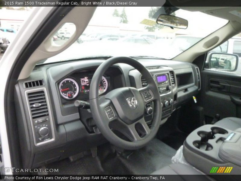 Bright White / Black/Diesel Gray 2015 Ram 1500 Tradesman Regular Cab