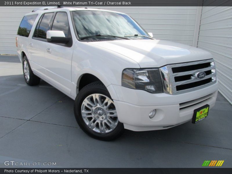 White Platinum Tri-Coat / Charcoal Black 2011 Ford Expedition EL Limited
