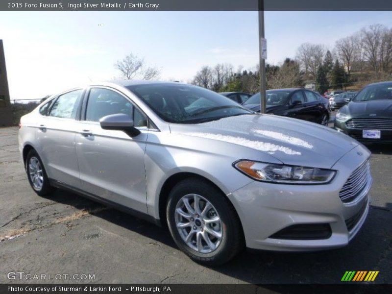 Ingot Silver Metallic / Earth Gray 2015 Ford Fusion S