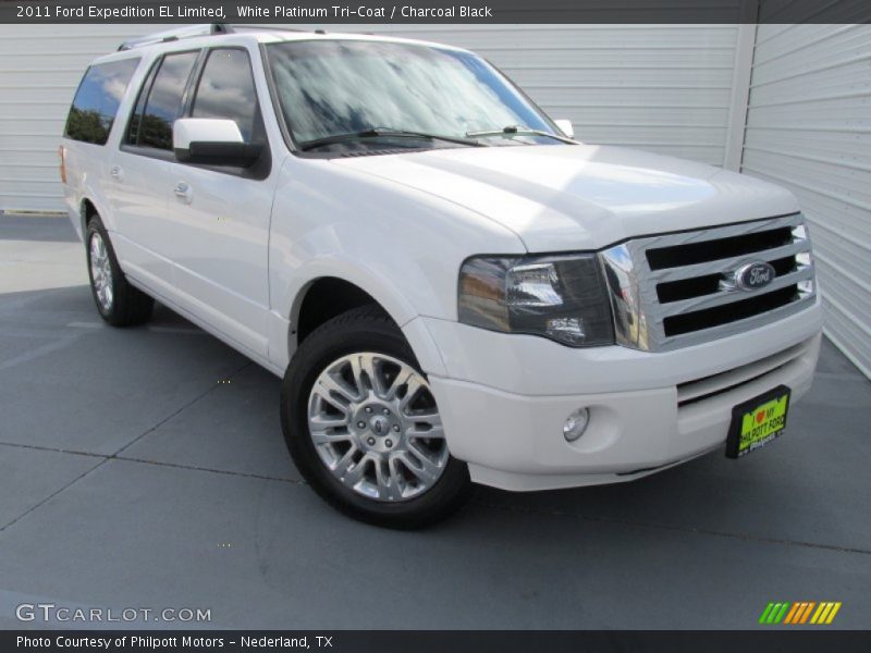 White Platinum Tri-Coat / Charcoal Black 2011 Ford Expedition EL Limited