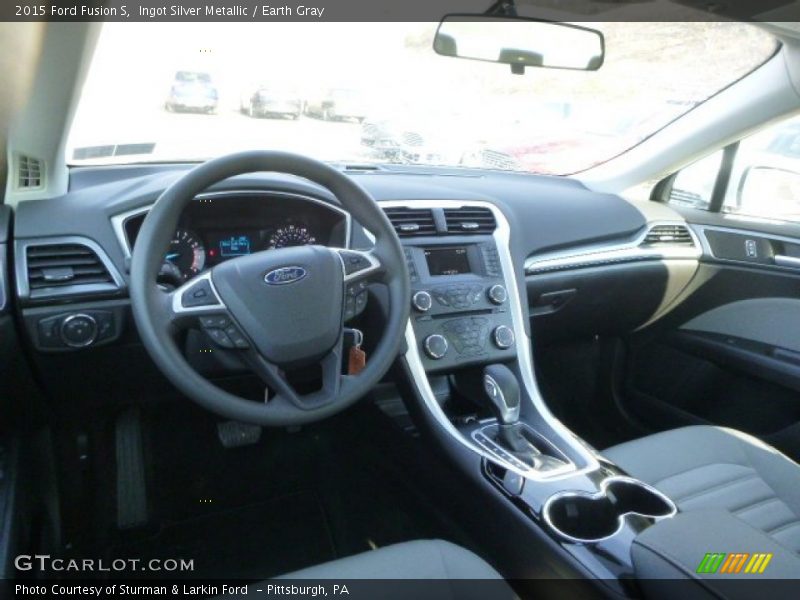 Ingot Silver Metallic / Earth Gray 2015 Ford Fusion S