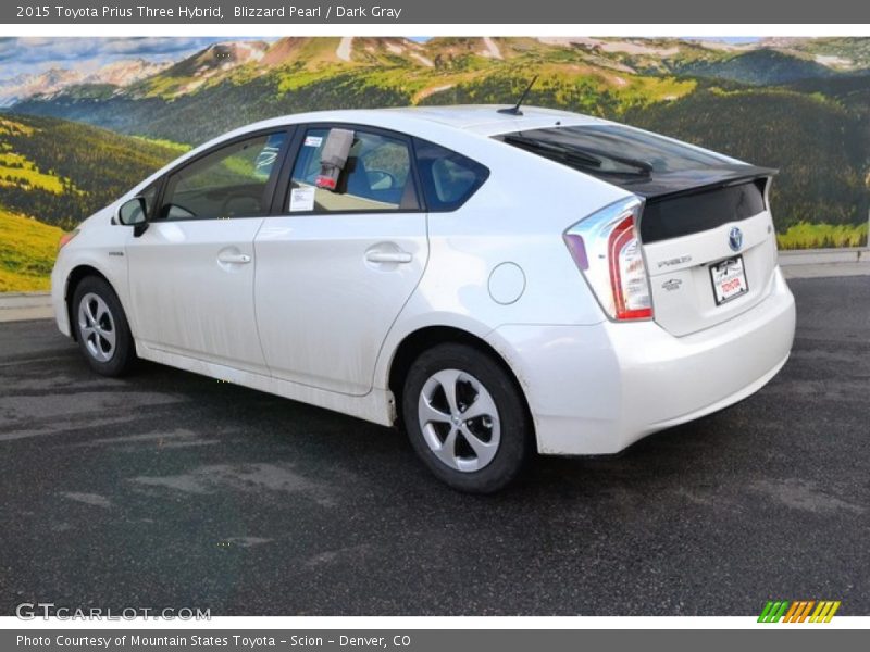 Blizzard Pearl / Dark Gray 2015 Toyota Prius Three Hybrid