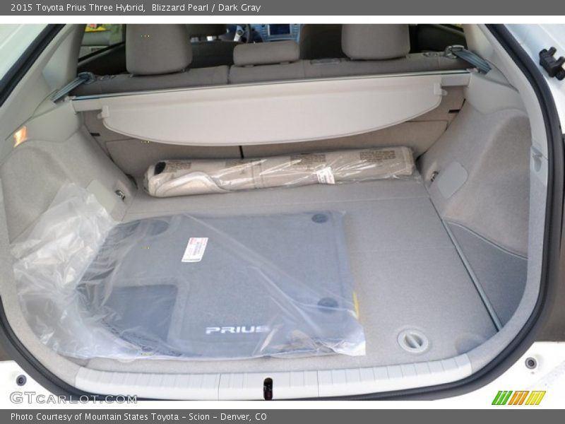 Blizzard Pearl / Dark Gray 2015 Toyota Prius Three Hybrid
