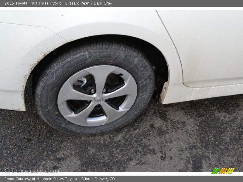 Blizzard Pearl / Dark Gray 2015 Toyota Prius Three Hybrid