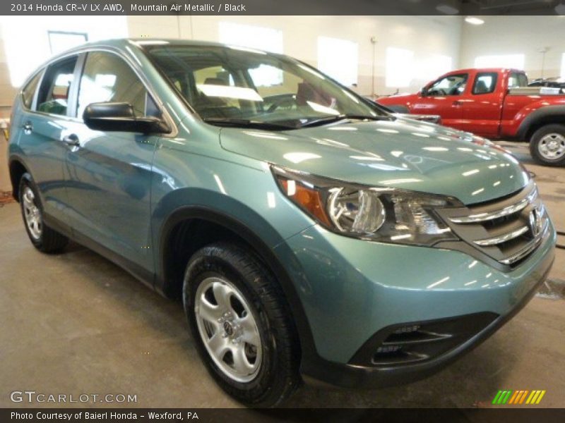 Mountain Air Metallic / Black 2014 Honda CR-V LX AWD