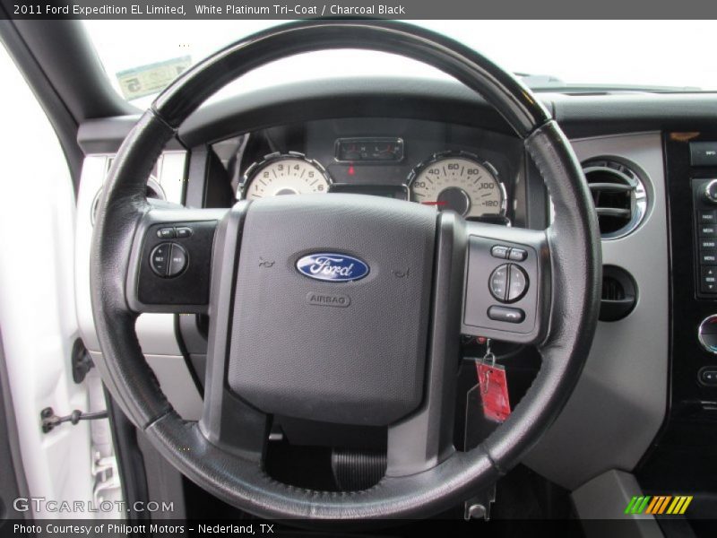 White Platinum Tri-Coat / Charcoal Black 2011 Ford Expedition EL Limited