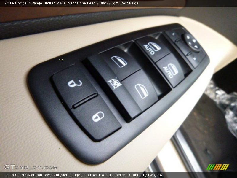 Sandstone Pearl / Black/Light Frost Beige 2014 Dodge Durango Limited AWD
