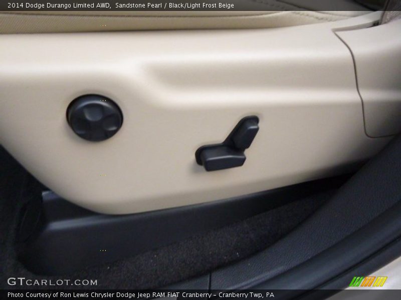 Sandstone Pearl / Black/Light Frost Beige 2014 Dodge Durango Limited AWD
