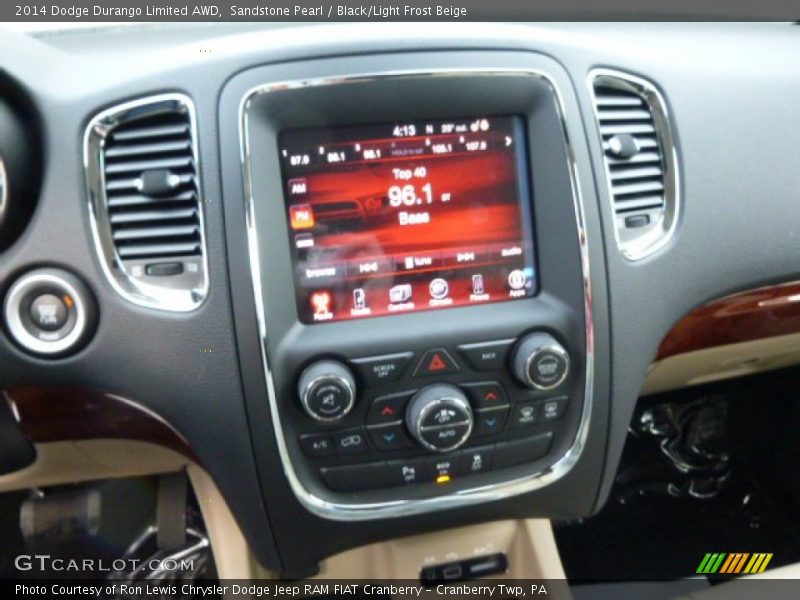 Sandstone Pearl / Black/Light Frost Beige 2014 Dodge Durango Limited AWD