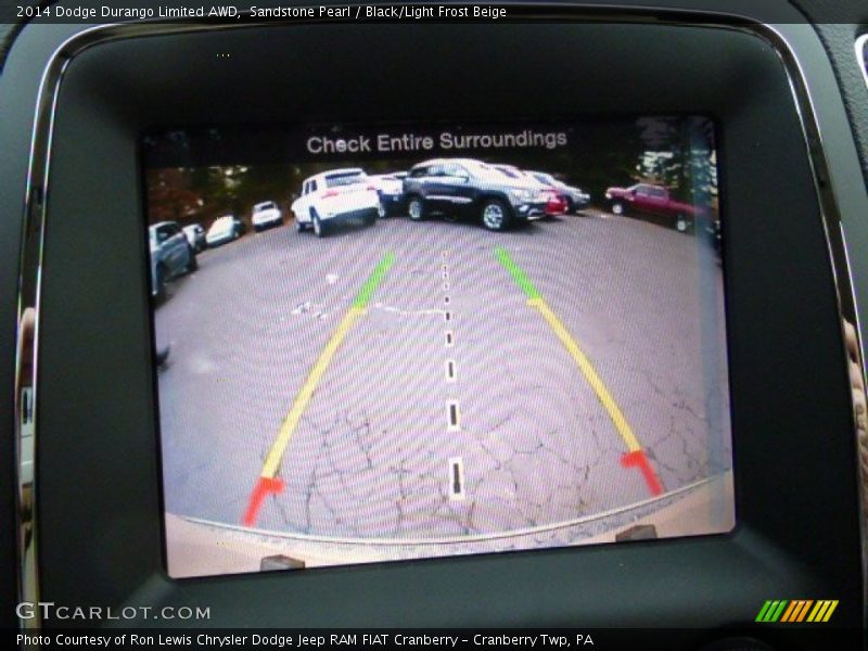 Sandstone Pearl / Black/Light Frost Beige 2014 Dodge Durango Limited AWD