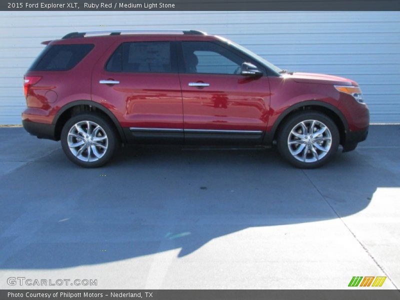 Ruby Red / Medium Light Stone 2015 Ford Explorer XLT