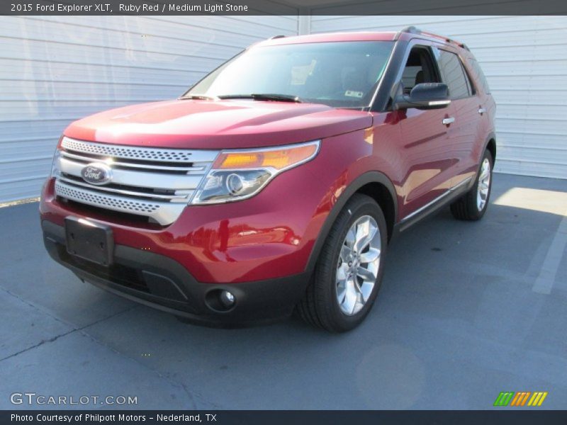 Ruby Red / Medium Light Stone 2015 Ford Explorer XLT