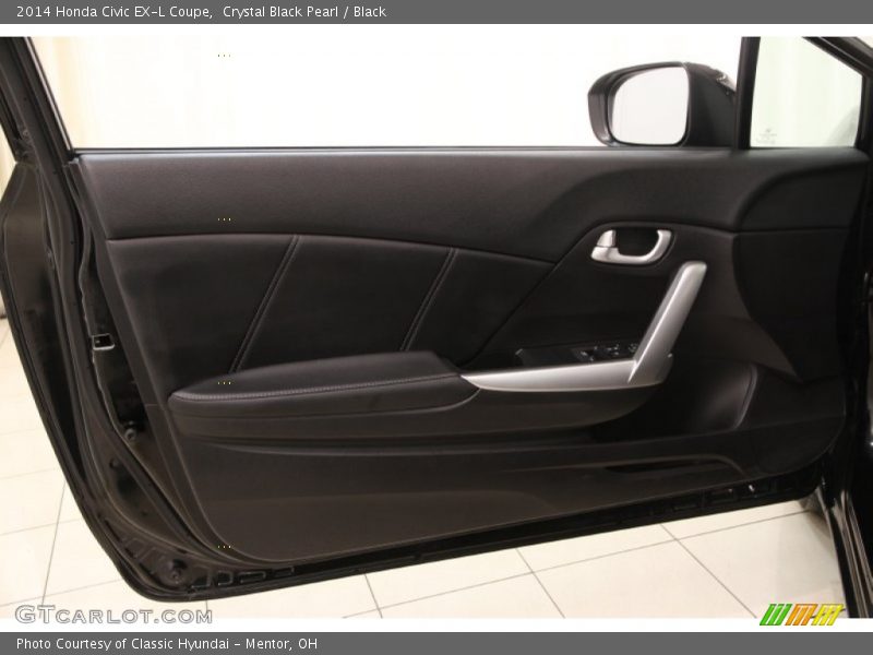 Crystal Black Pearl / Black 2014 Honda Civic EX-L Coupe
