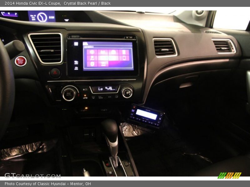 Crystal Black Pearl / Black 2014 Honda Civic EX-L Coupe