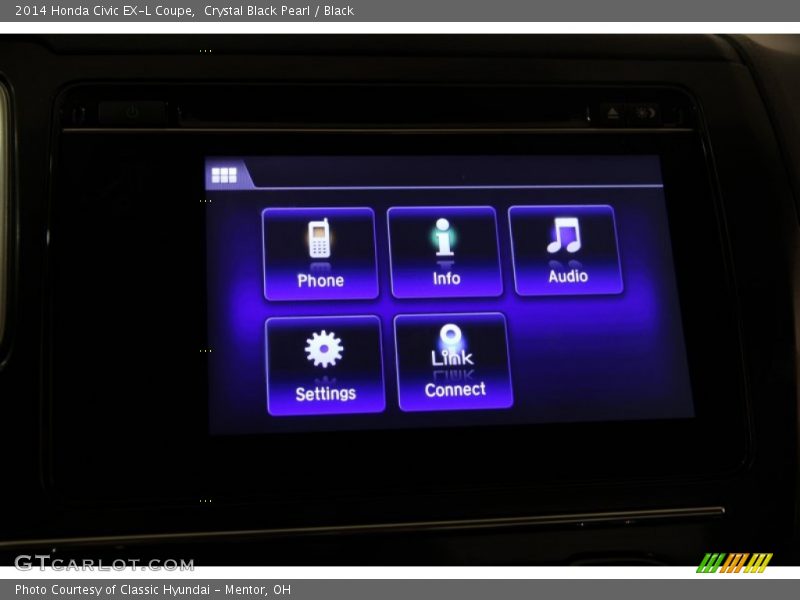 Crystal Black Pearl / Black 2014 Honda Civic EX-L Coupe