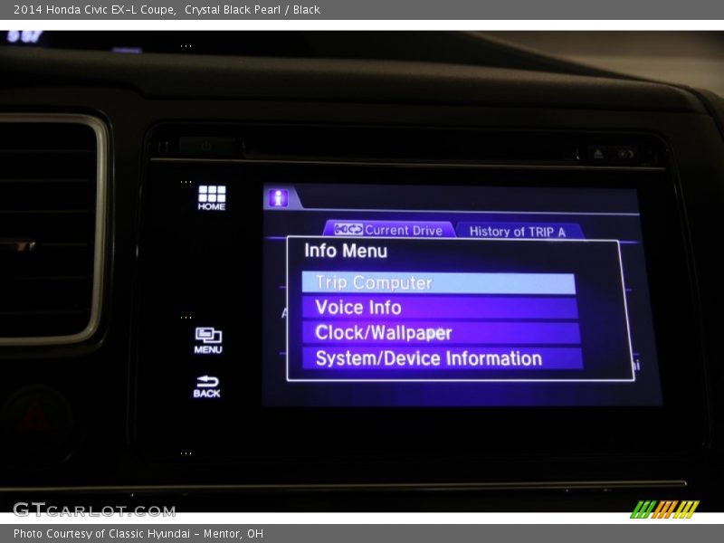 Crystal Black Pearl / Black 2014 Honda Civic EX-L Coupe