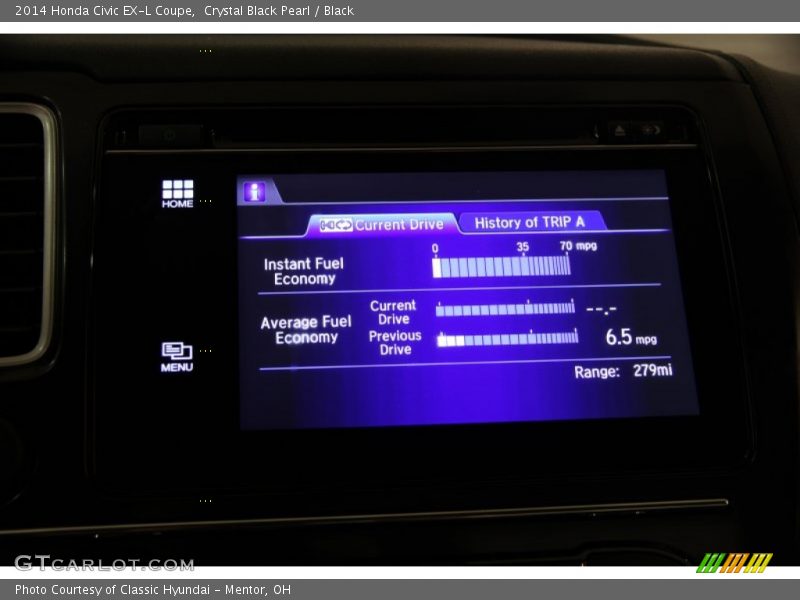 Crystal Black Pearl / Black 2014 Honda Civic EX-L Coupe