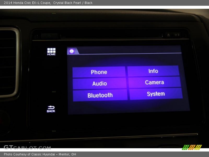 Crystal Black Pearl / Black 2014 Honda Civic EX-L Coupe