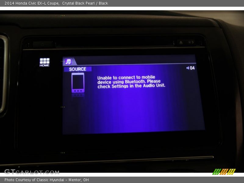 Crystal Black Pearl / Black 2014 Honda Civic EX-L Coupe