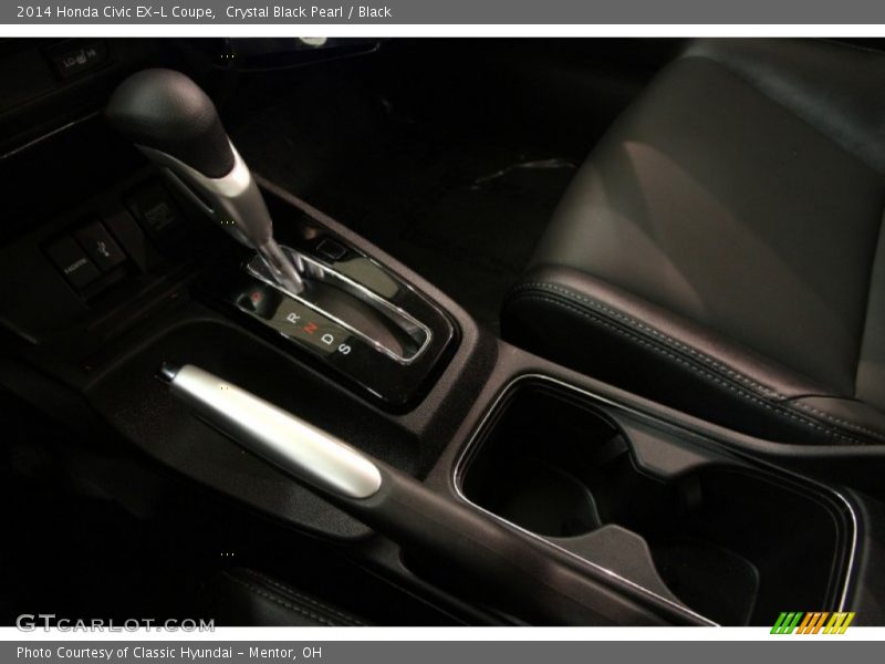 Crystal Black Pearl / Black 2014 Honda Civic EX-L Coupe