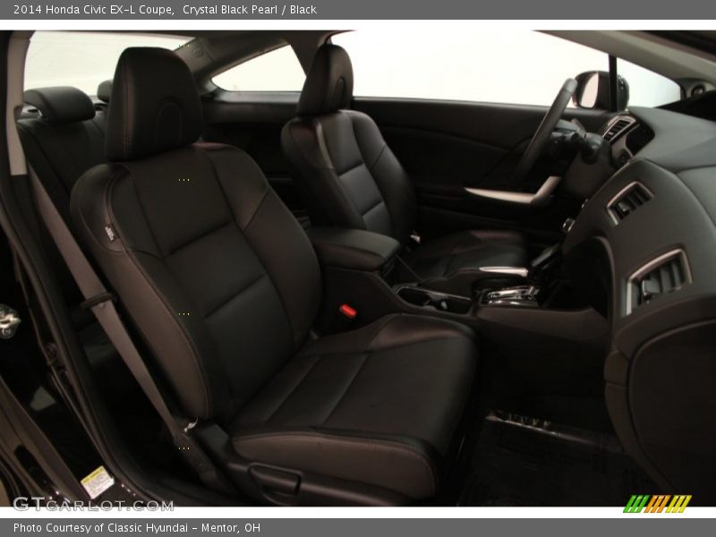 Crystal Black Pearl / Black 2014 Honda Civic EX-L Coupe