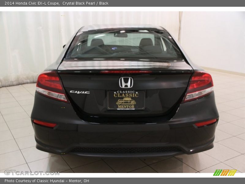Crystal Black Pearl / Black 2014 Honda Civic EX-L Coupe