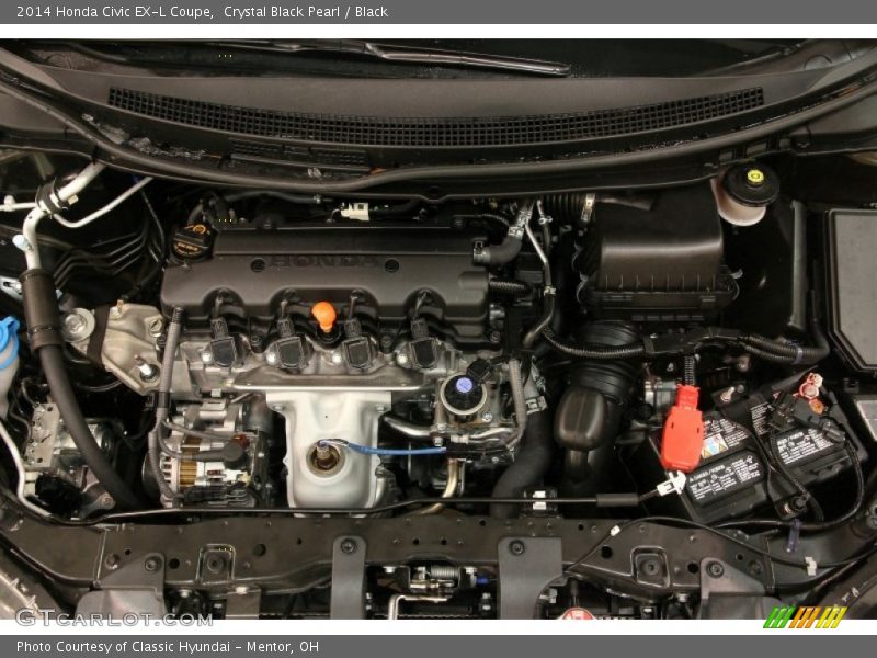 Crystal Black Pearl / Black 2014 Honda Civic EX-L Coupe