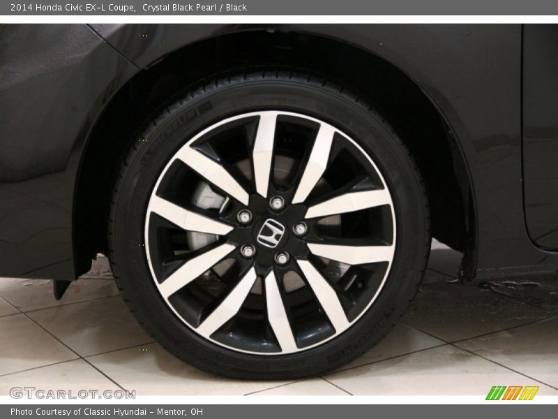 Crystal Black Pearl / Black 2014 Honda Civic EX-L Coupe