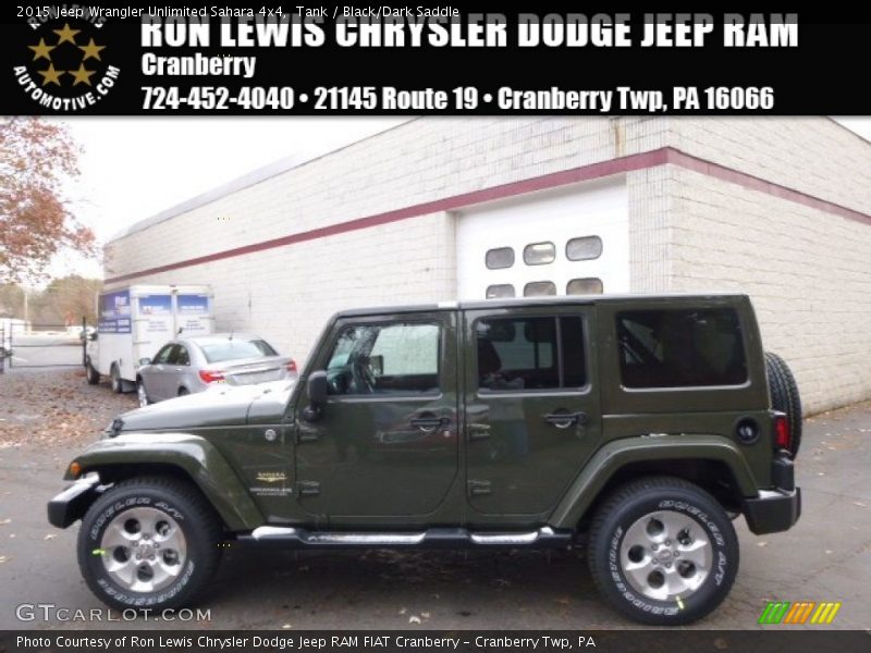 Tank / Black/Dark Saddle 2015 Jeep Wrangler Unlimited Sahara 4x4