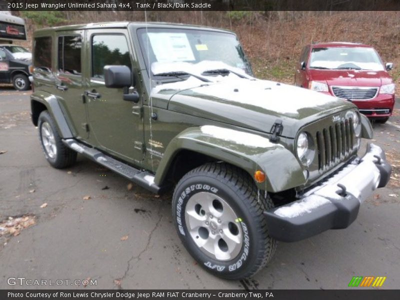 Front 3/4 View of 2015 Wrangler Unlimited Sahara 4x4