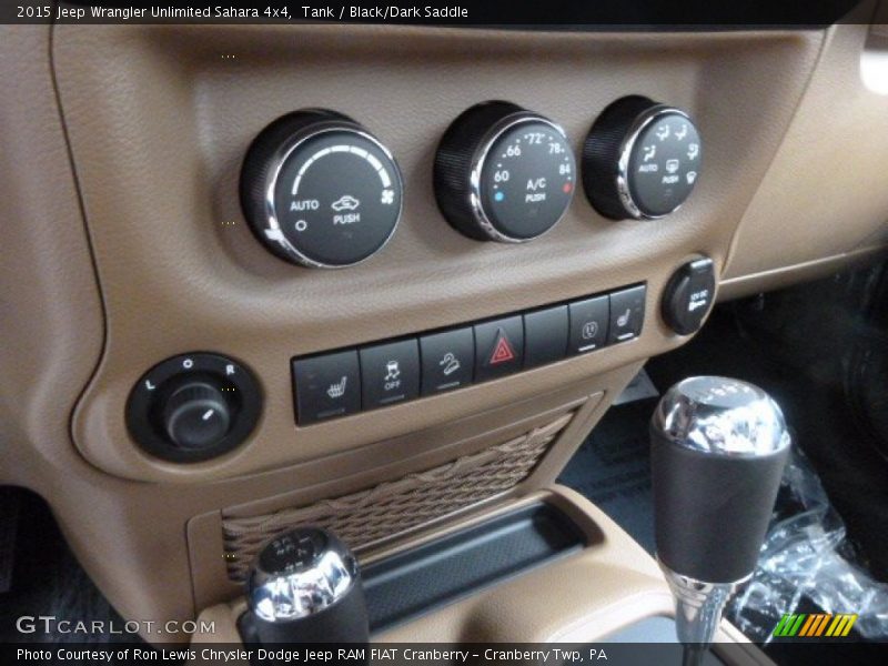 Controls of 2015 Wrangler Unlimited Sahara 4x4