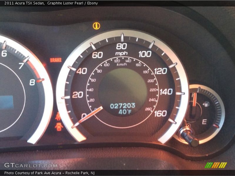 Graphite Luster Pearl / Ebony 2011 Acura TSX Sedan