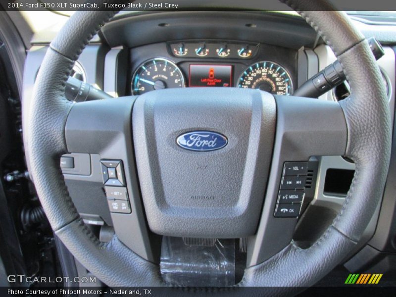 Tuxedo Black / Steel Grey 2014 Ford F150 XLT SuperCab