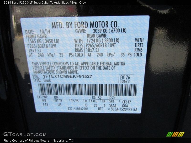 Tuxedo Black / Steel Grey 2014 Ford F150 XLT SuperCab