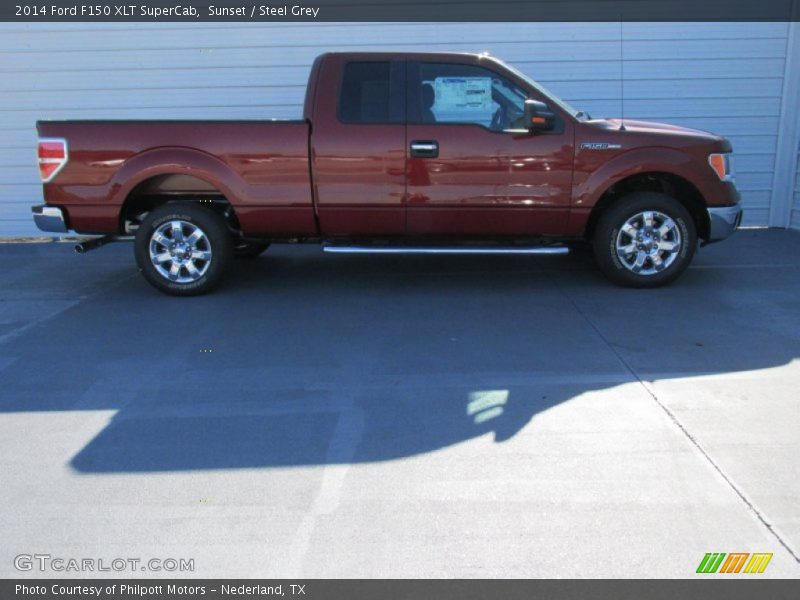 Sunset / Steel Grey 2014 Ford F150 XLT SuperCab