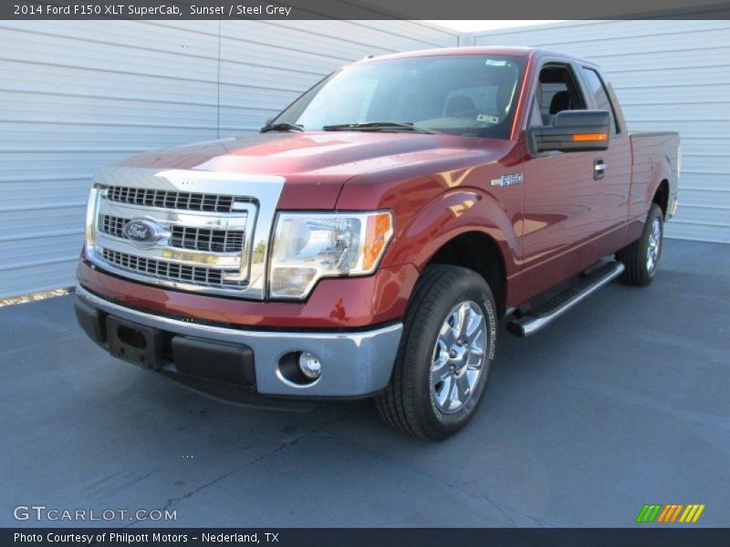 Sunset / Steel Grey 2014 Ford F150 XLT SuperCab