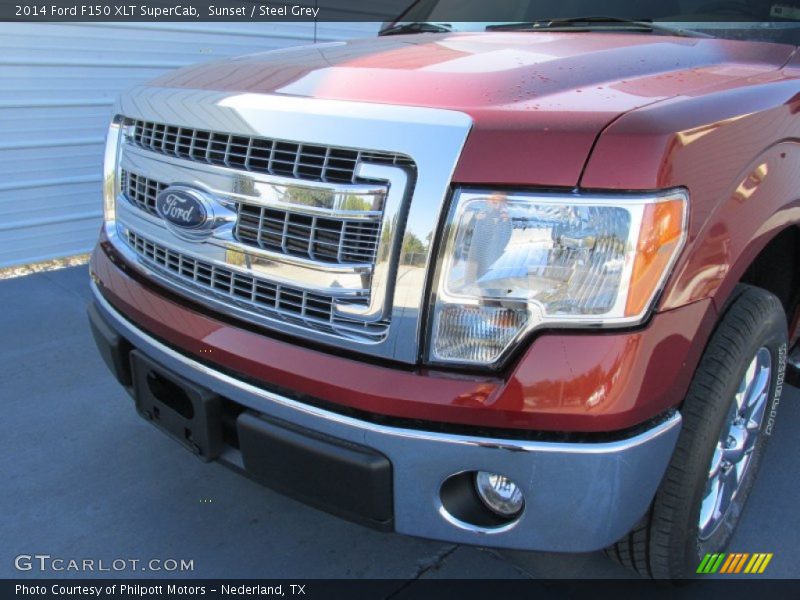 Sunset / Steel Grey 2014 Ford F150 XLT SuperCab